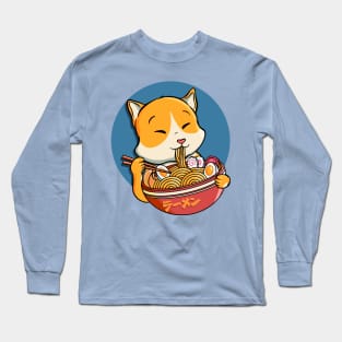 Cat Ramen Cute Long Sleeve T-Shirt